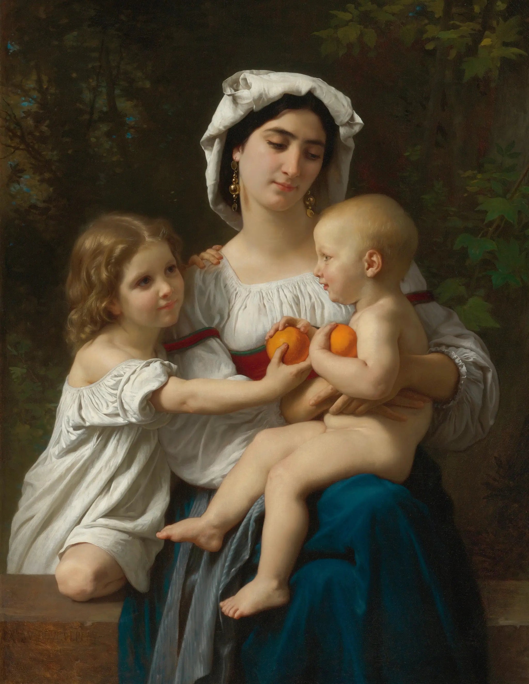 Les Oranges - Bouguereau image 1 reproduction réalisée par Alpha Reproduction