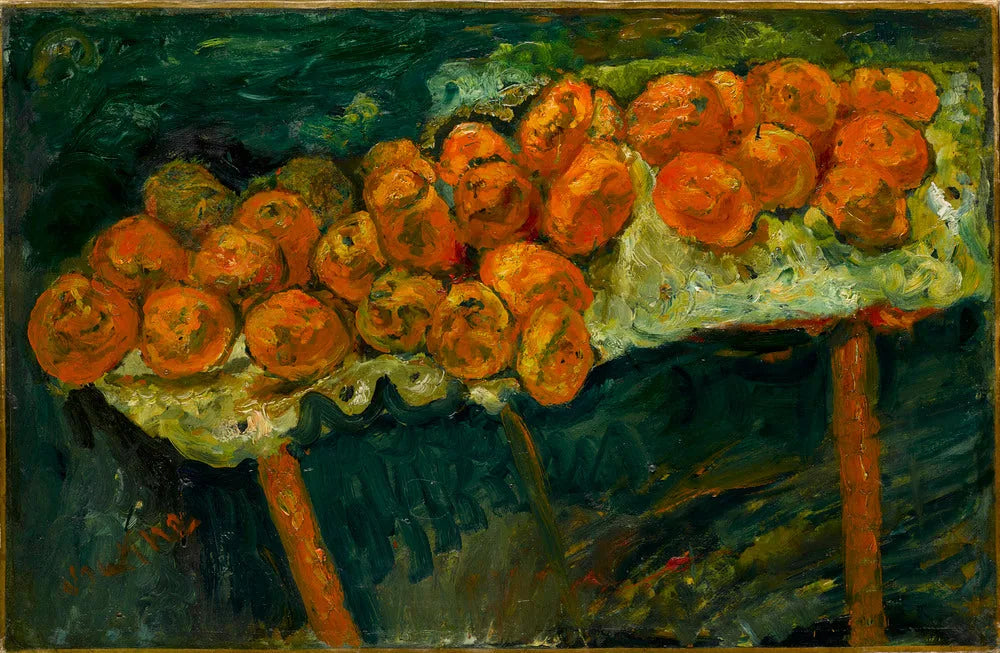 Les Oranges sur fond vert - Chaïm Soutine image 1 reproduction de peinture à l’huile