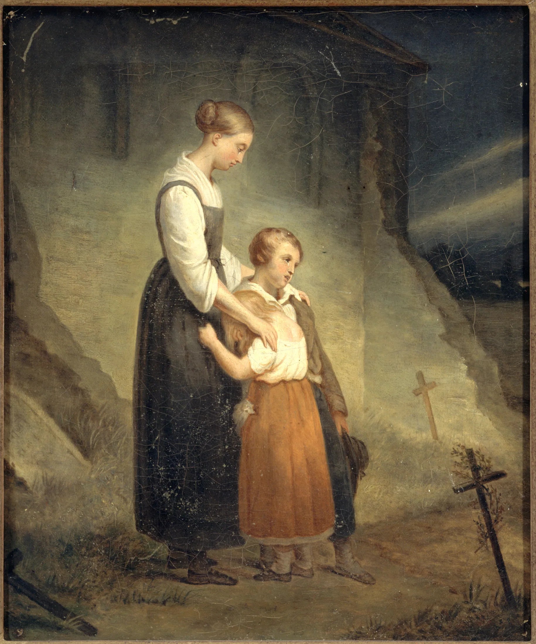 Les orphelins - Ary Scheffer image 1 tableau peint à l’huile sur toile
