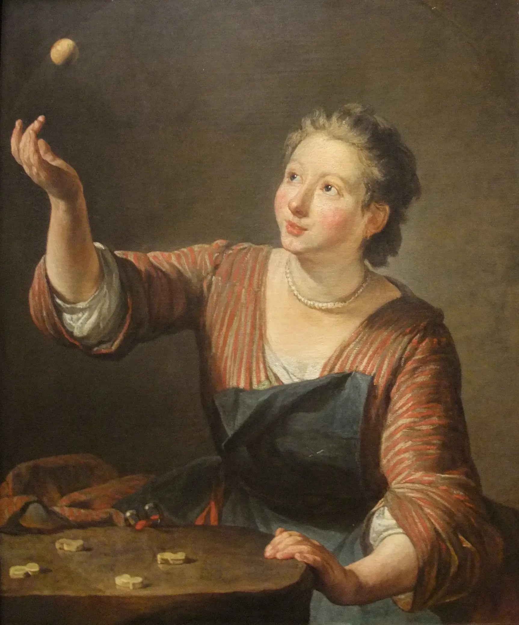Les Osselets - Jean Siméon Chardin image 1 reproduction d’œuvre d’art à l’huile