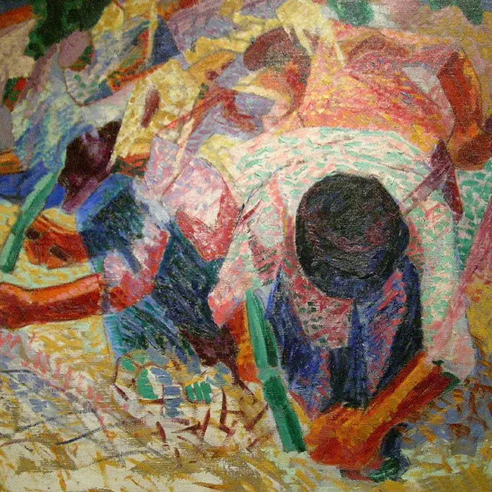 Les pavés de rue - Umberto Boccioni image 1 tableau peint à l’huile sur toile