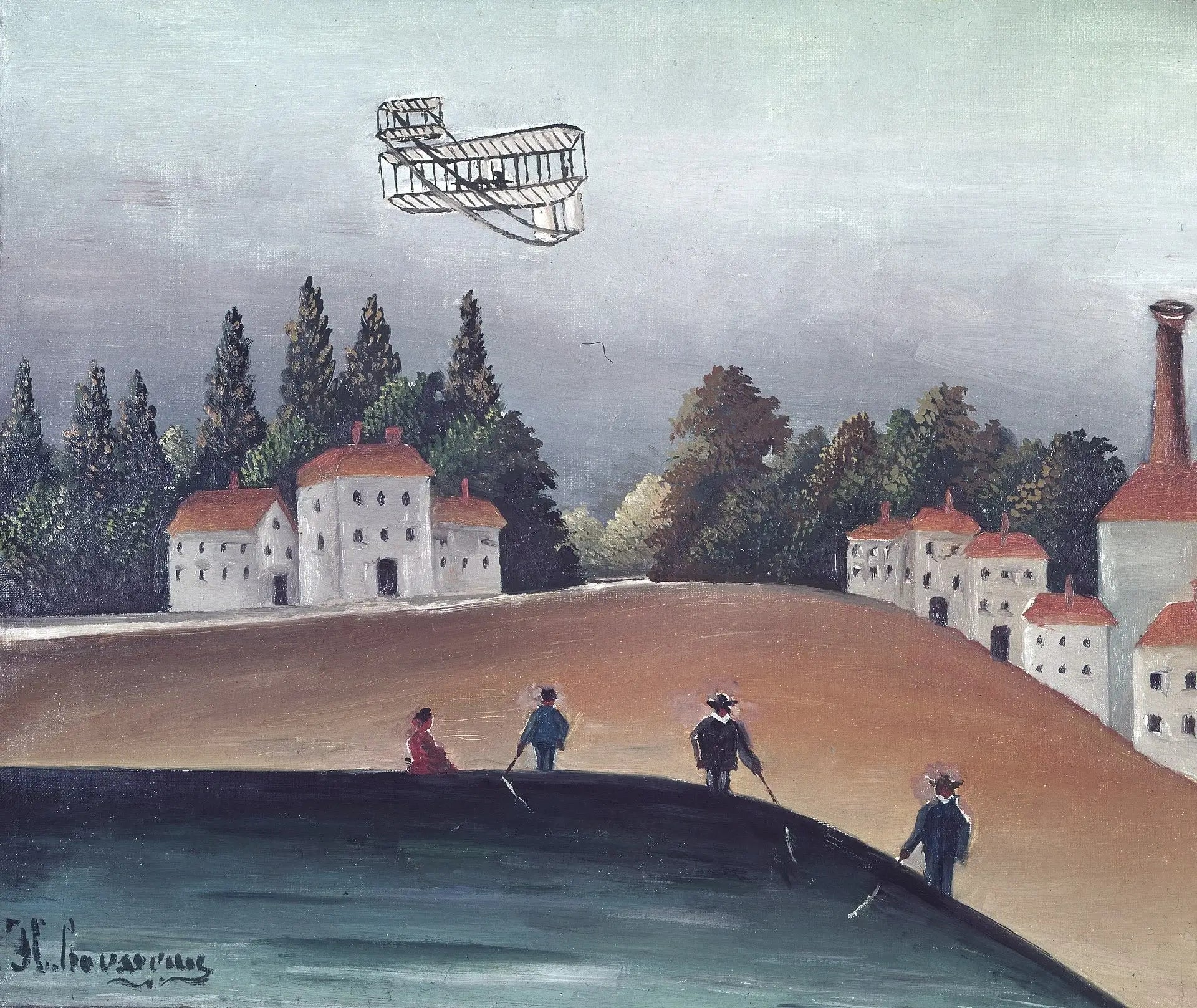 Les Pêcheurs à la ligne - Henri Rousseau image 1 reproduction d’œuvre d’art à l’huile
