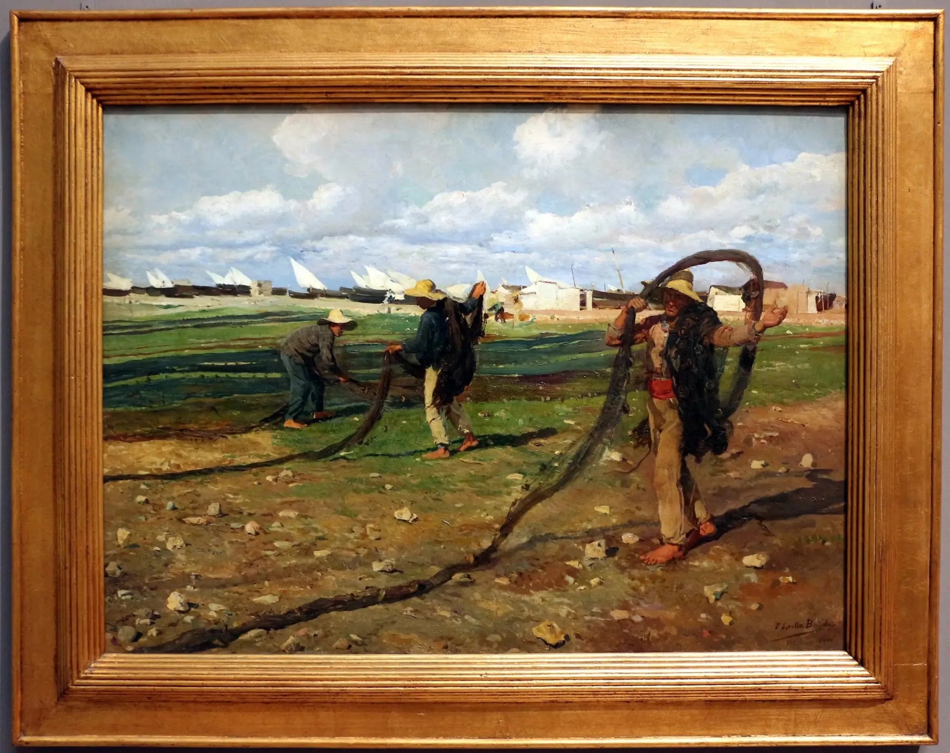 Les pêcheurs ramassent leurs filets - Joaquín Sorolla image 2 tableau peint à l’huile sur toile