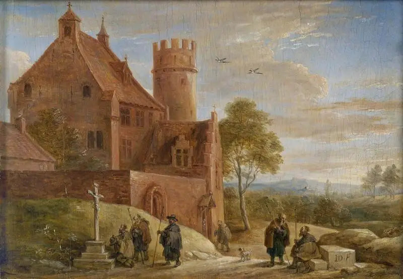 Les pèlerins - David Teniers le Jeune image 1 tableau peint à l’huile sur toile