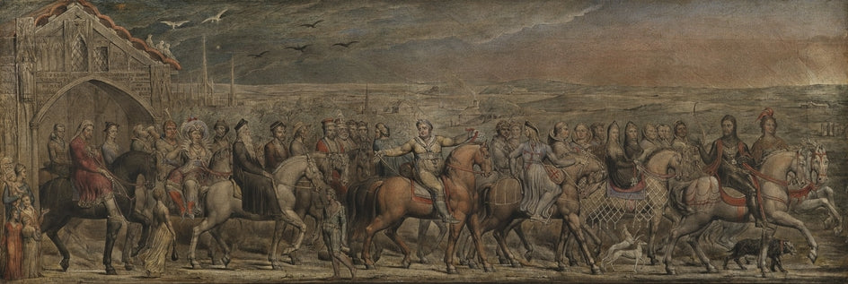 Les pèlerins de Canterbury - William Blake image 1 reproduction de peinture à l’huile