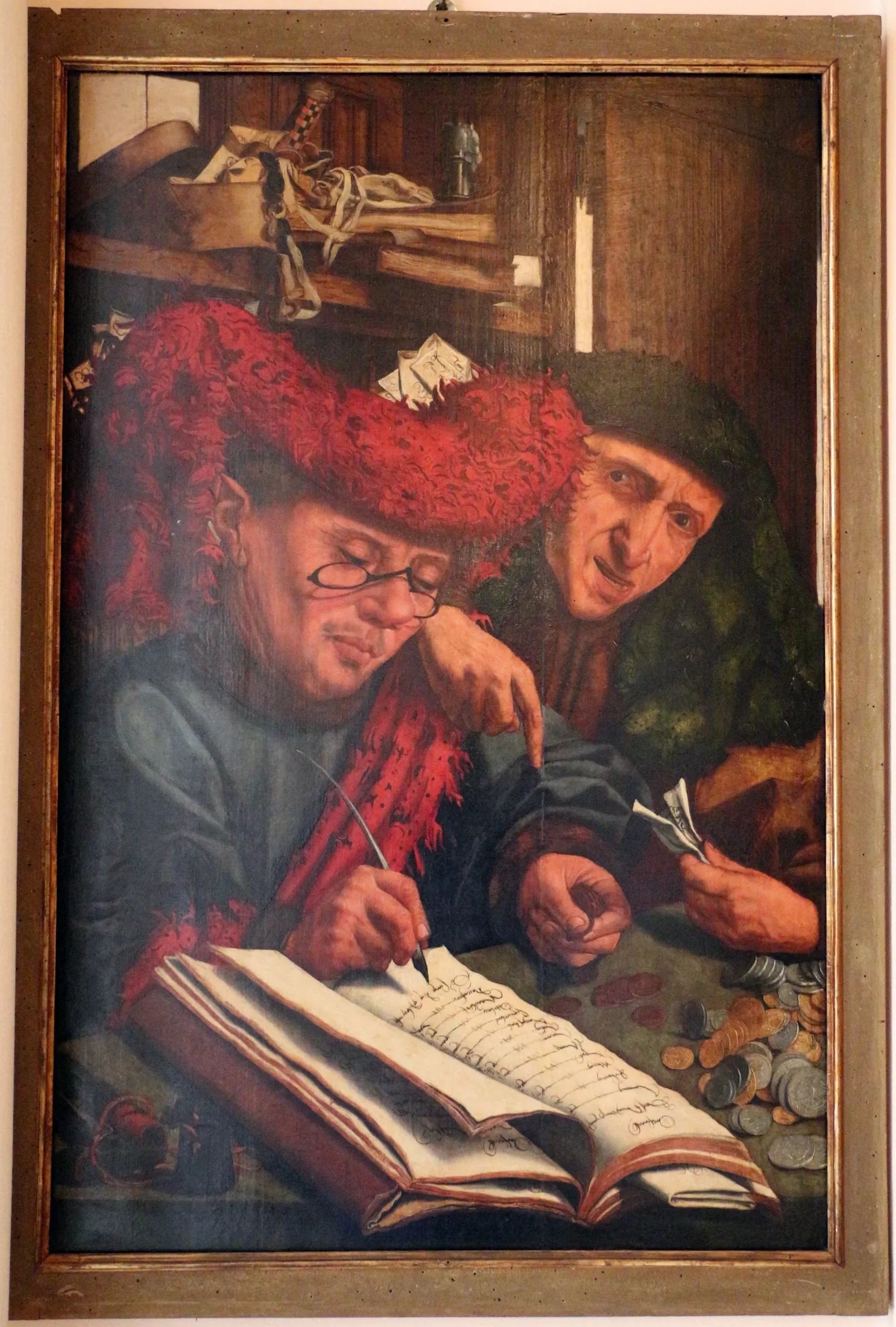 Les percepteurs d'impôts - Marinus van Reymerswale image 1 copie peinte à la main à l’huile