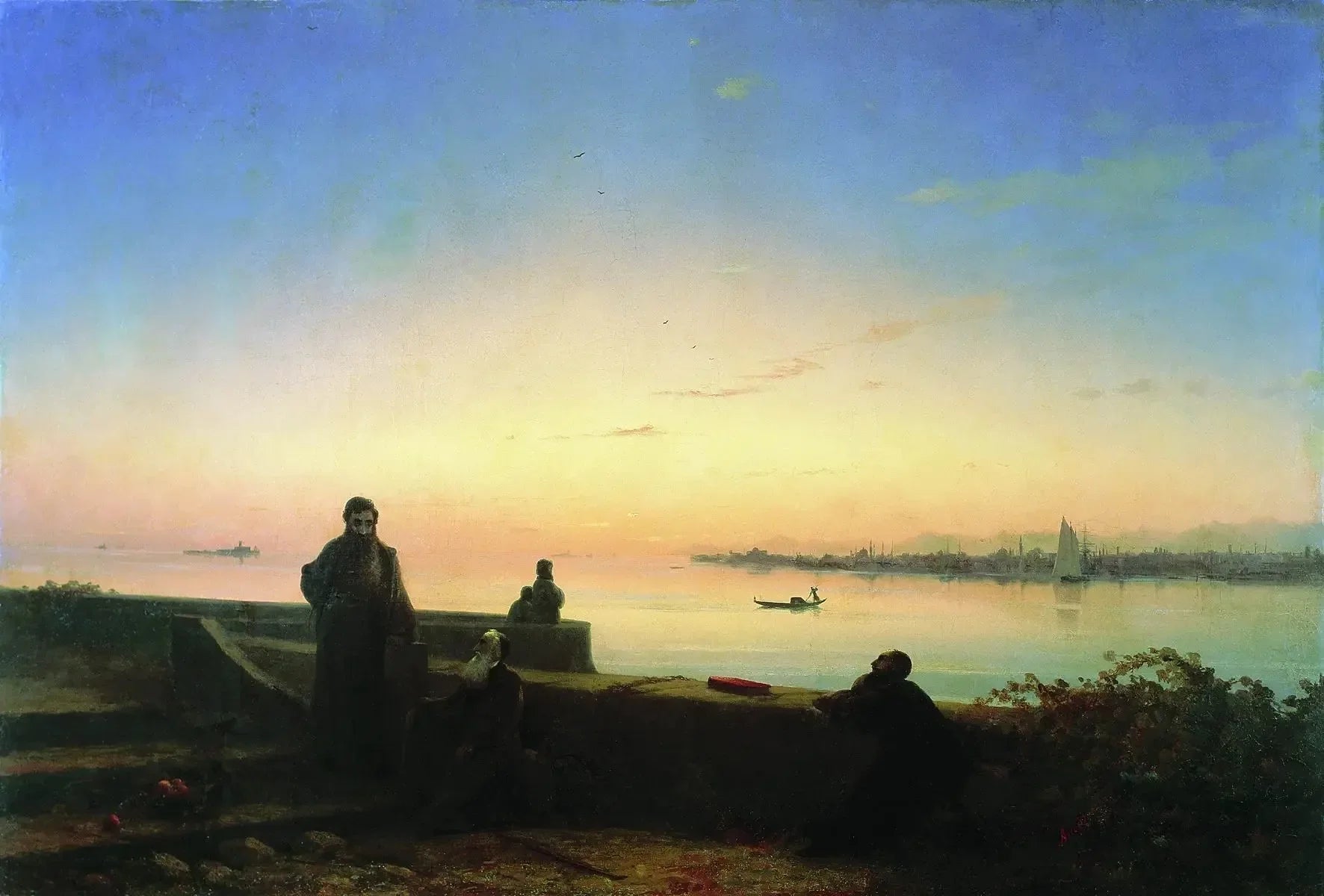 Les Pères Mekhitaristes sur l'île de Lazare, Venise - Ivan Aïvazovski image 1 reproduction d’œuvre d’art à l’huile
