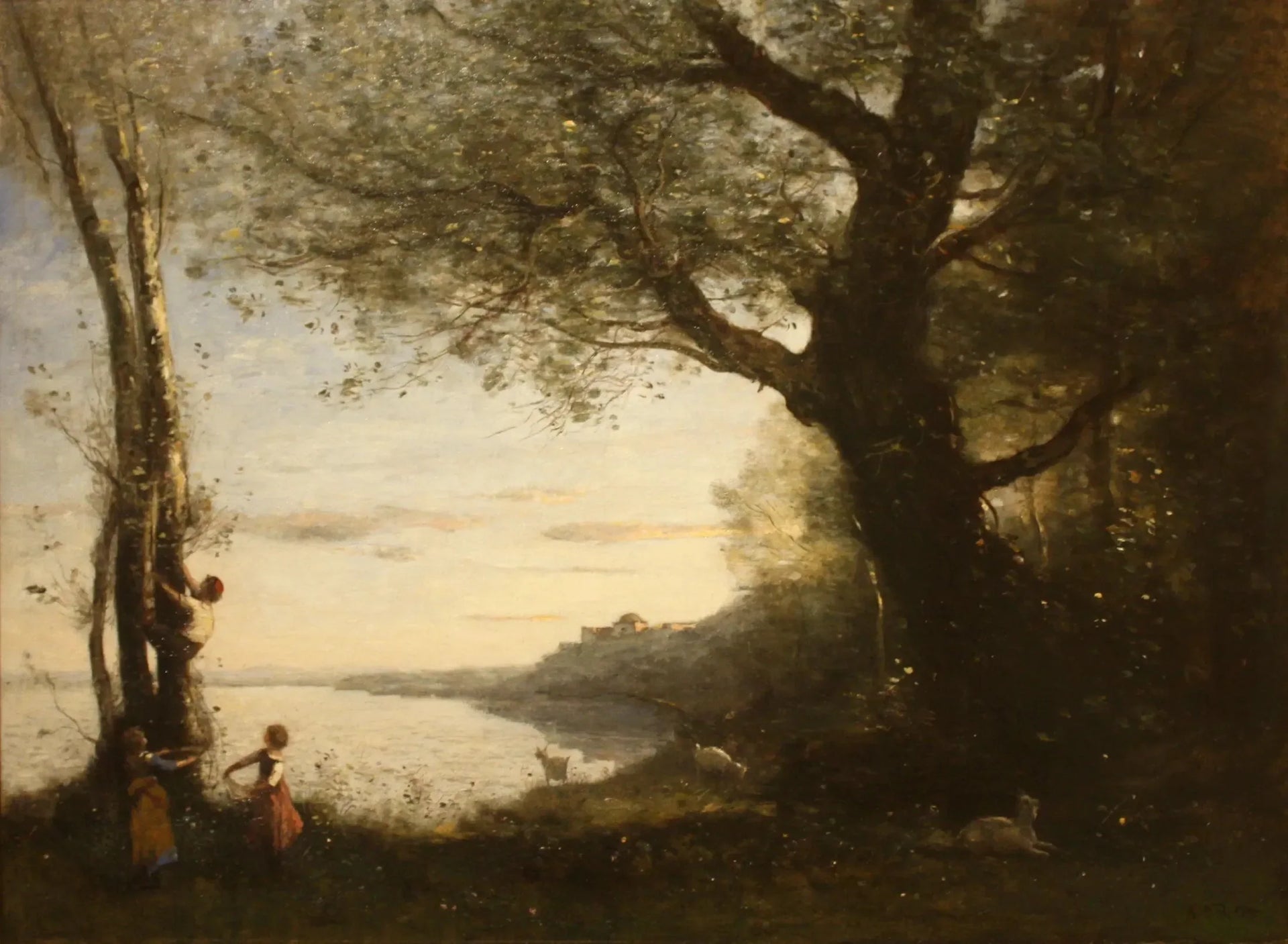 Les petits dénicheurs - Jean-Baptiste Camille Corot image 1 reproduction d’œuvre d’art à l’huile