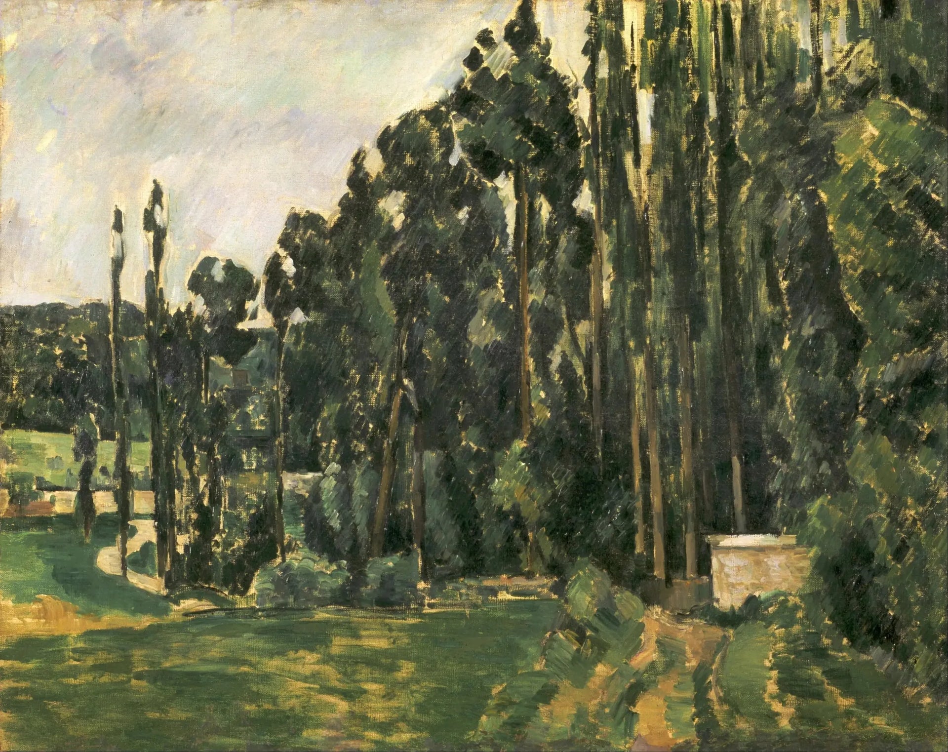 Les Peupliers - Paul Cézanne image 1 reproduction d’œuvre d’art à l’huile