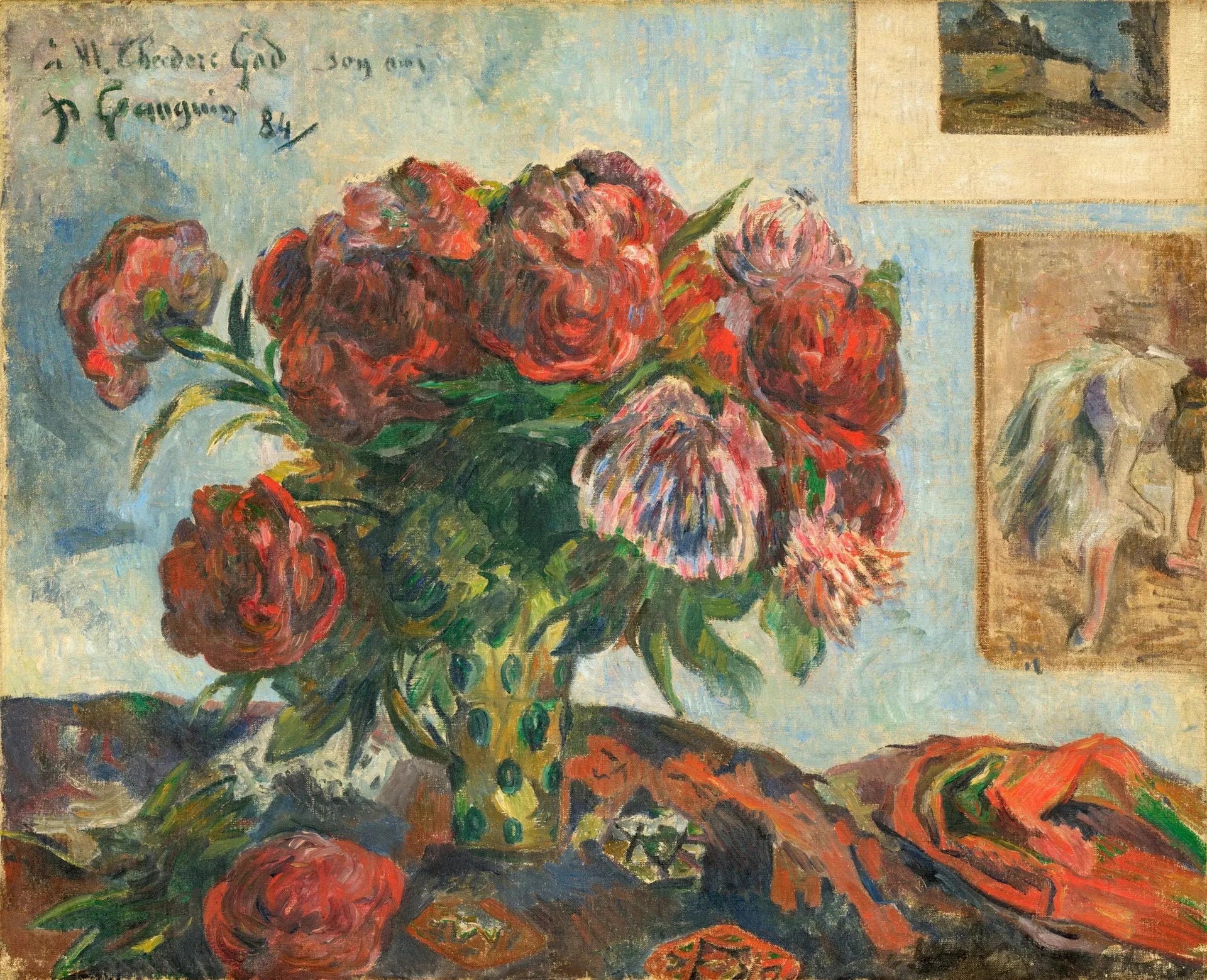 Les Pivoines I - Paul Gauguin image 1 reproduction de peinture à l’huile