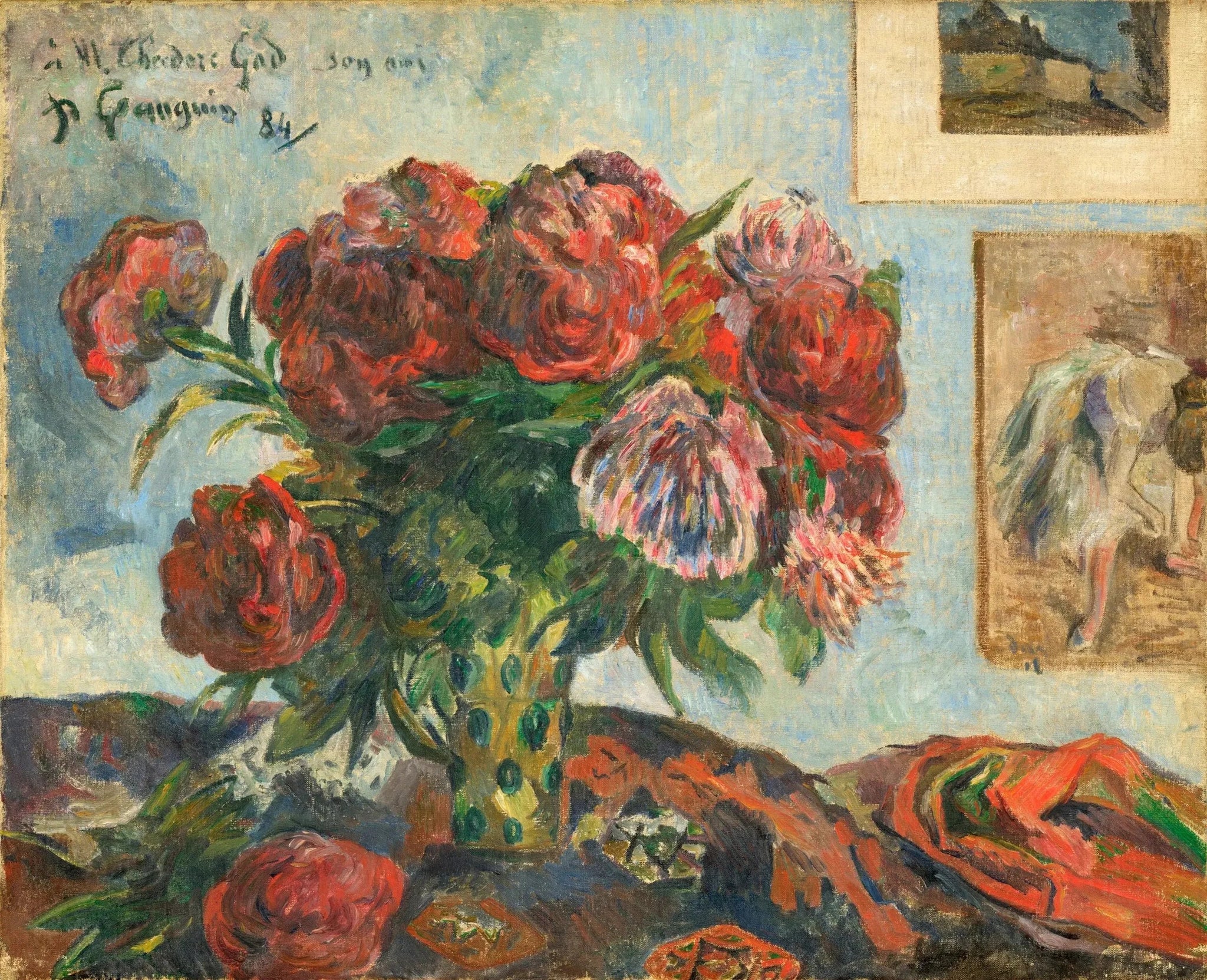 Les Pivoines I - Paul Gauguin image 1 reproduction de peinture à l’huile