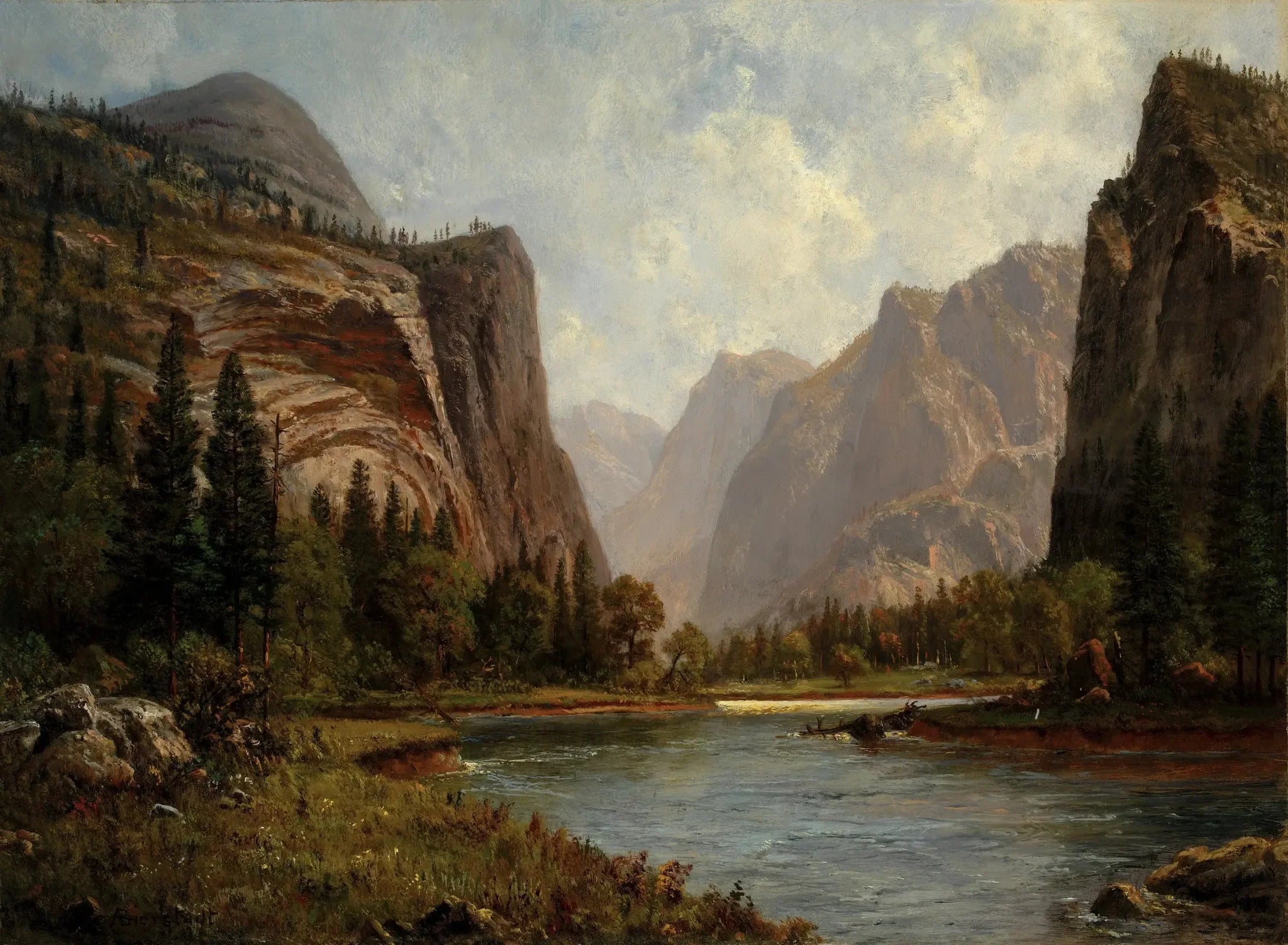 Les portes du Yosemite - Albert Bierstadt image 1 copie peinte à la main à l’huile