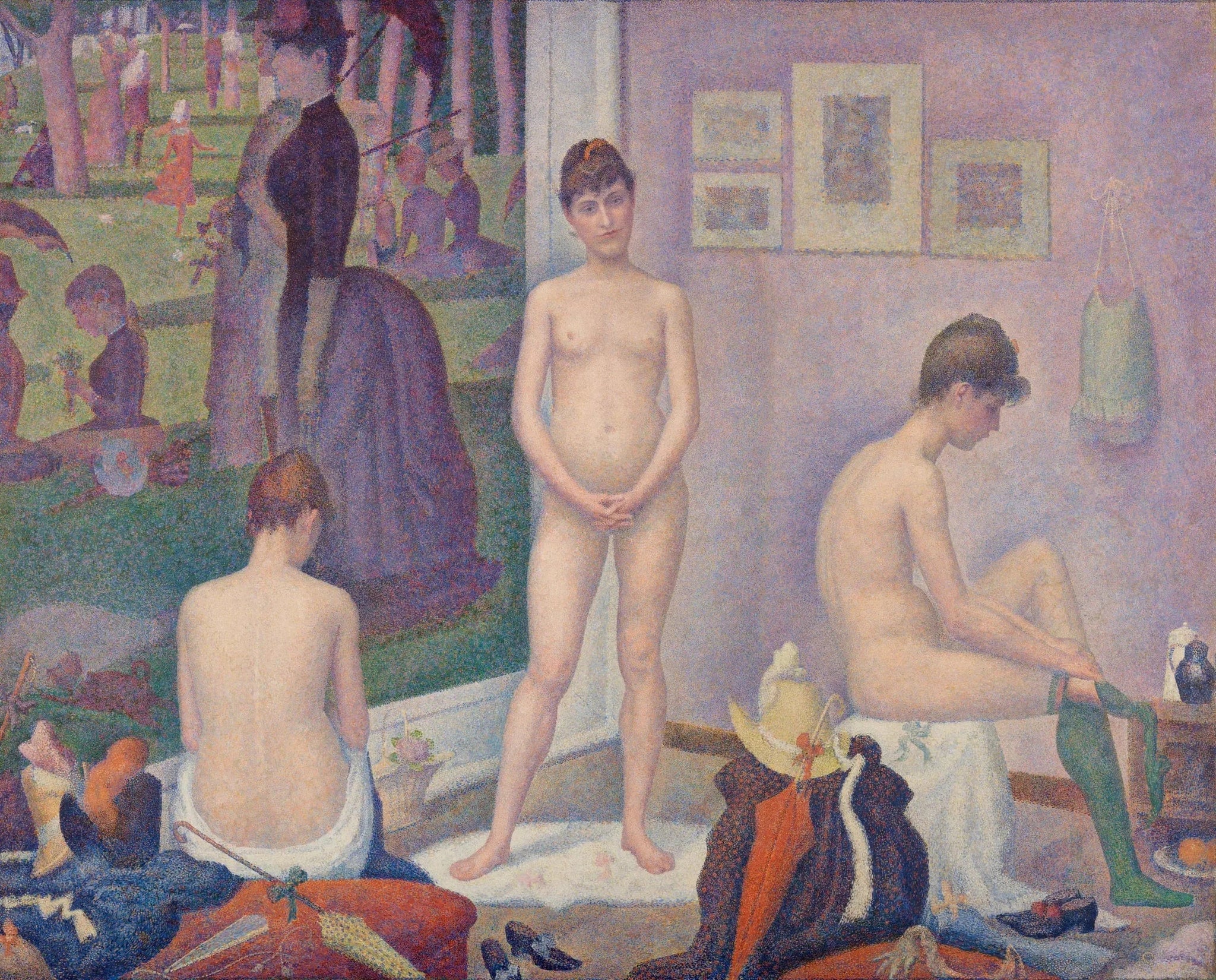 Les Poseuses - Georges Seurat image 1 tableau peint à l’huile sur toile