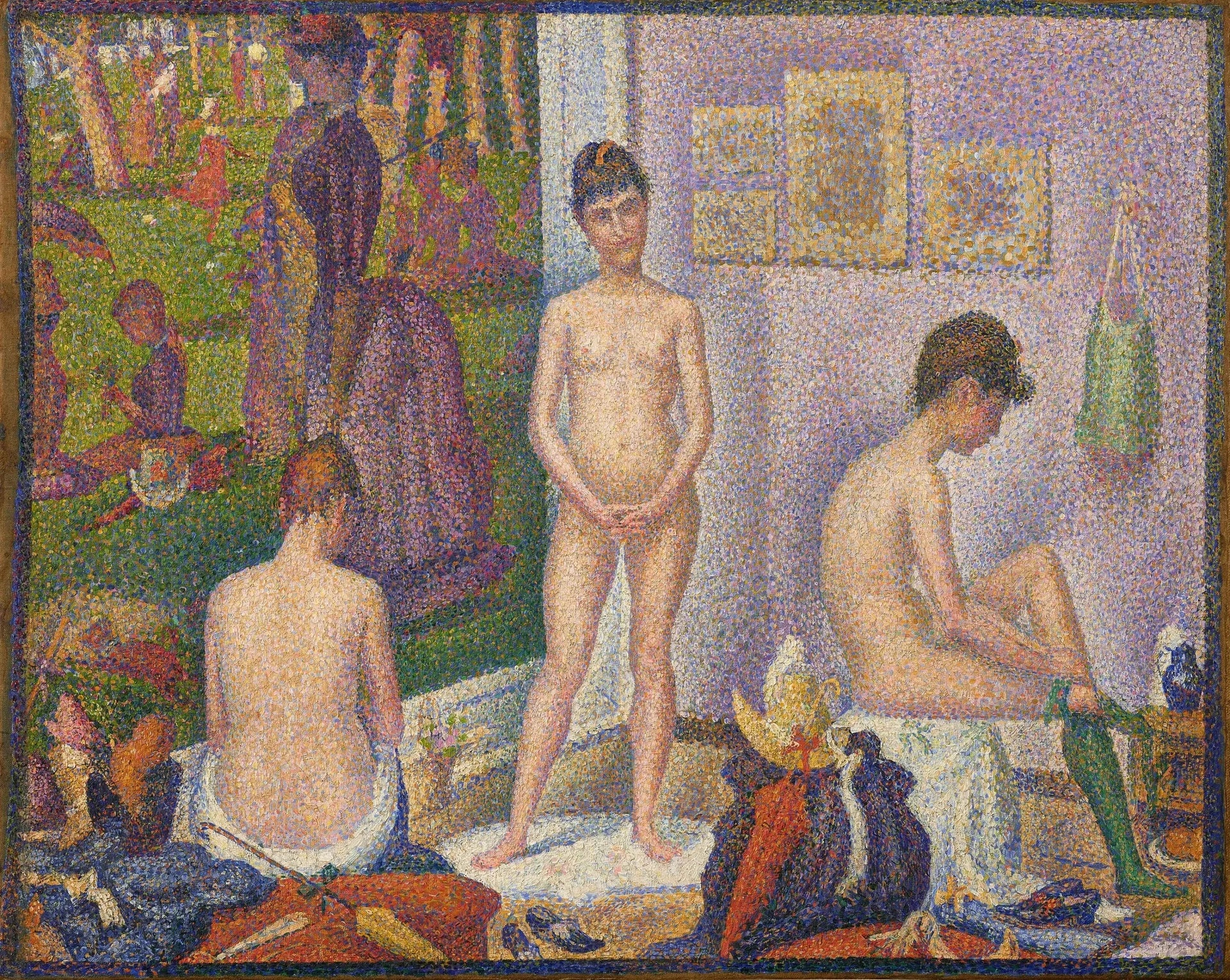 Les Poseuses - Georges Seurat image 1 reproduction artisanale de tableau