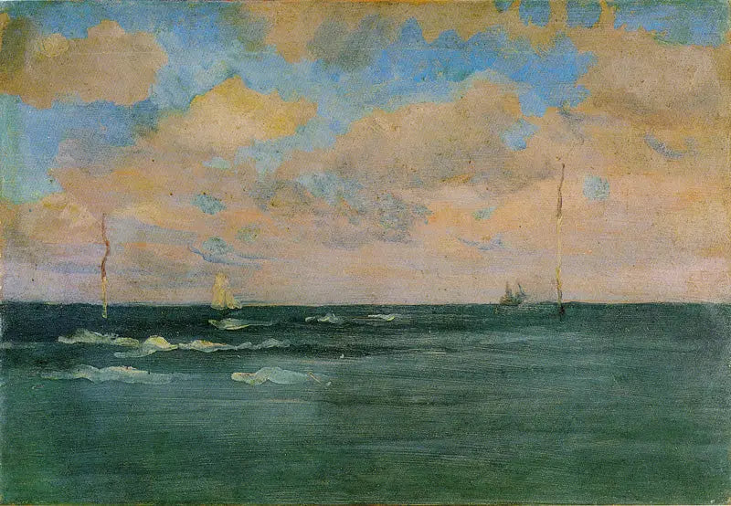Les Postes de Bain, Bretagne - James Abbott McNeill Whistler