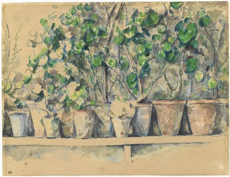 Les pots de fleurs - Paul Cézanne image 1 copie de tableau peinte à la main