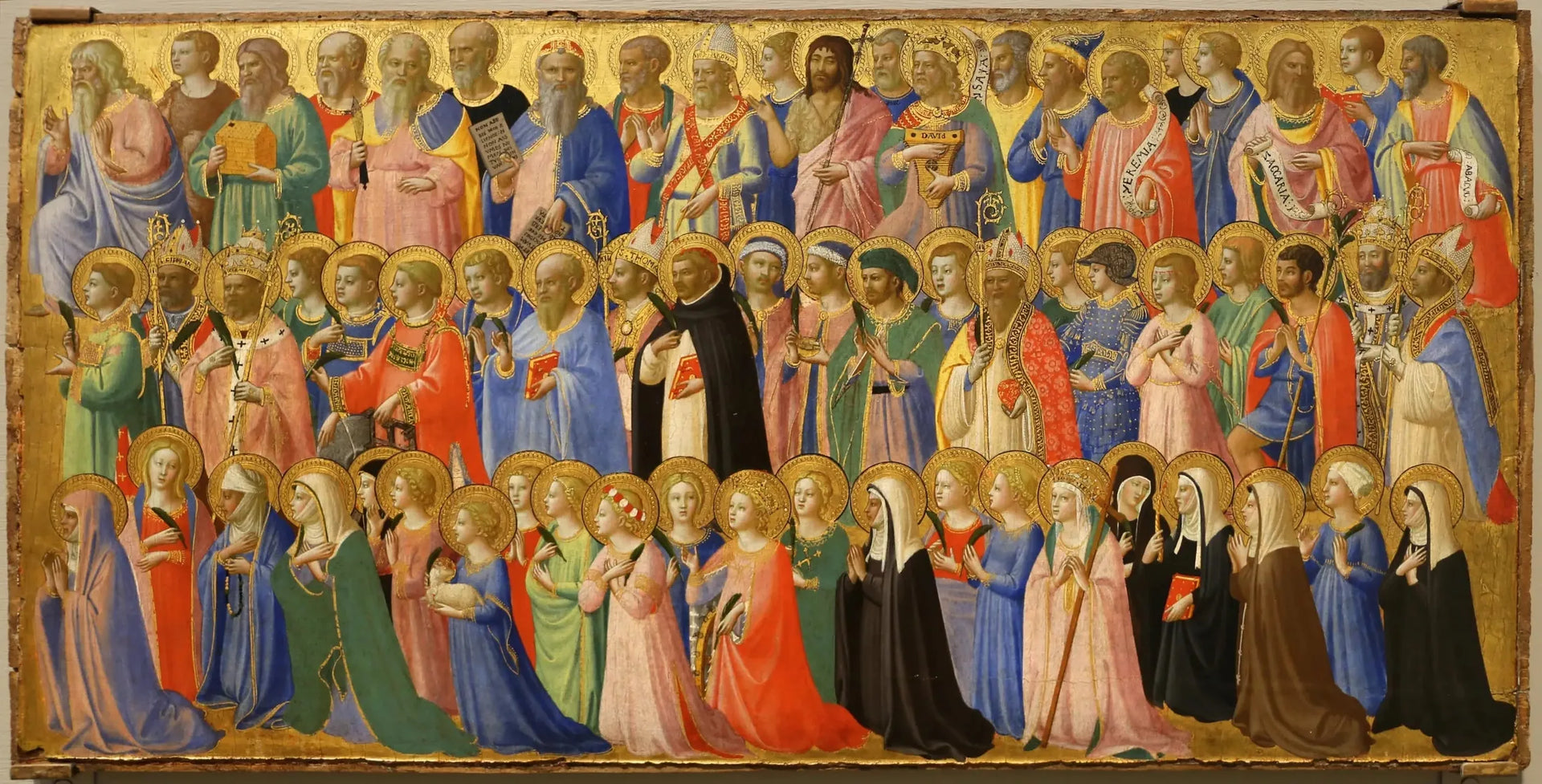 Les précurseurs du Christ avec les saints et les martyrs - Fra Angelico image 1 copie de tableau peinte à la main