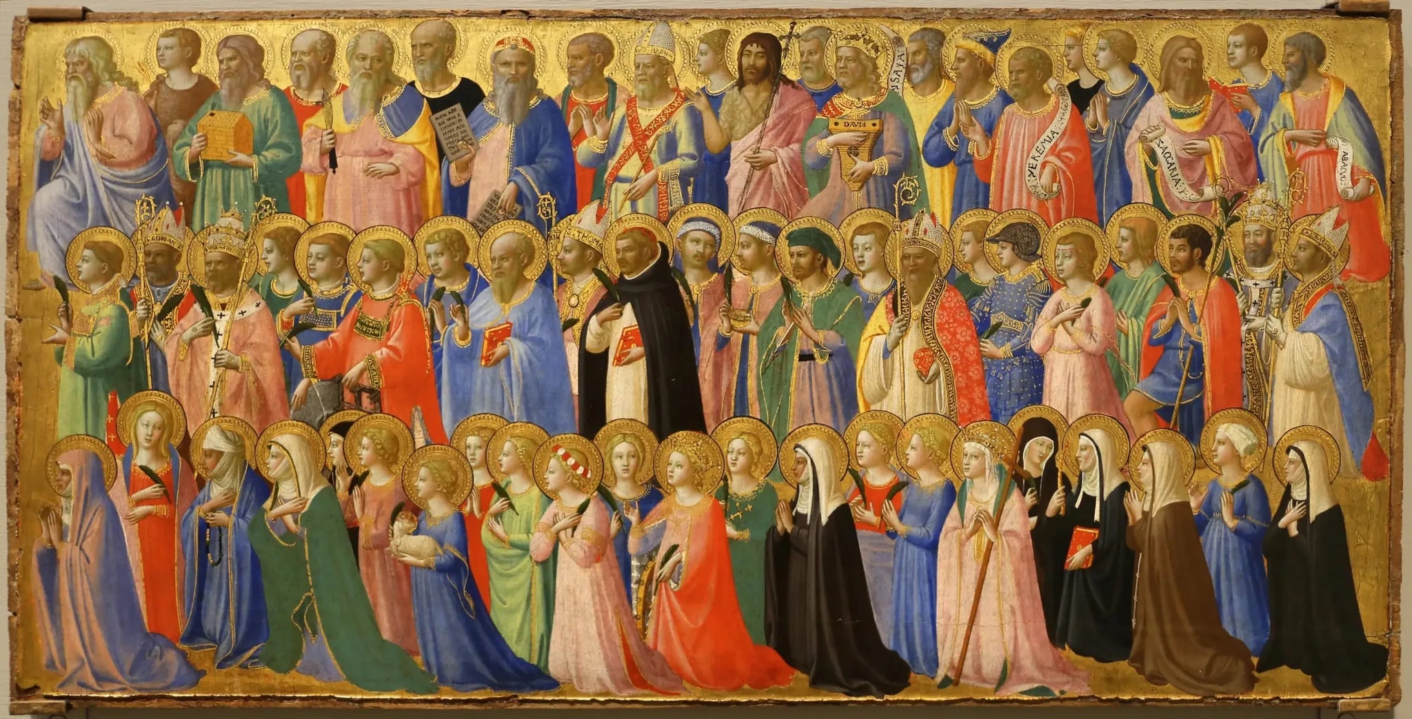 Les précurseurs du Christ avec les saints et les martyrs - Fra Angelico image 1 copie de tableau peinte à la main