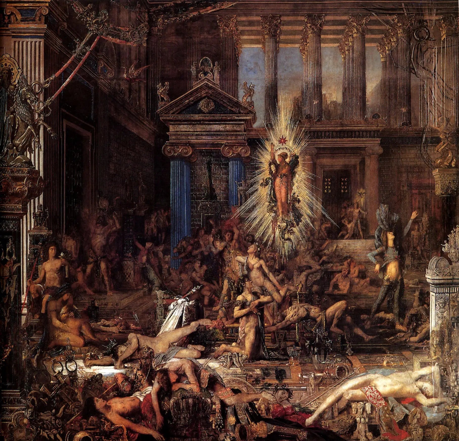 Les Prétendants - Gustave Moreau image 1 reproduction artisanale de tableau