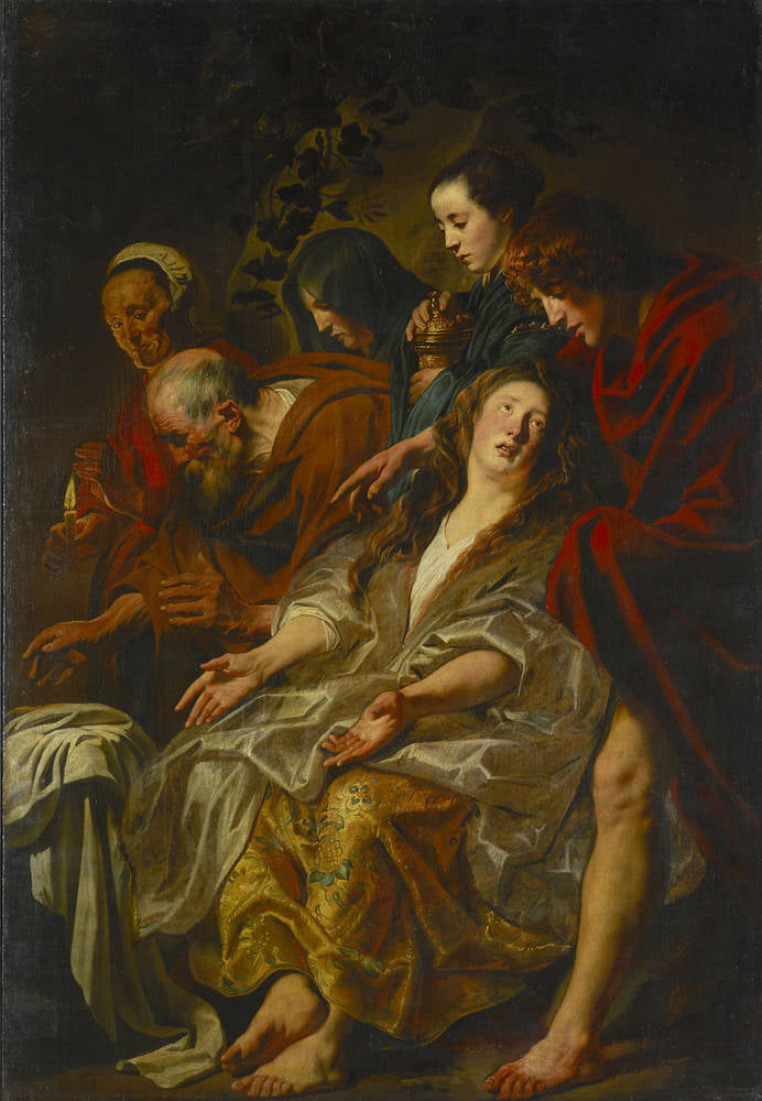 Les proches du Christ au tombeau - Jacob Jordaens image 1 reproduction de peinture à l’huile