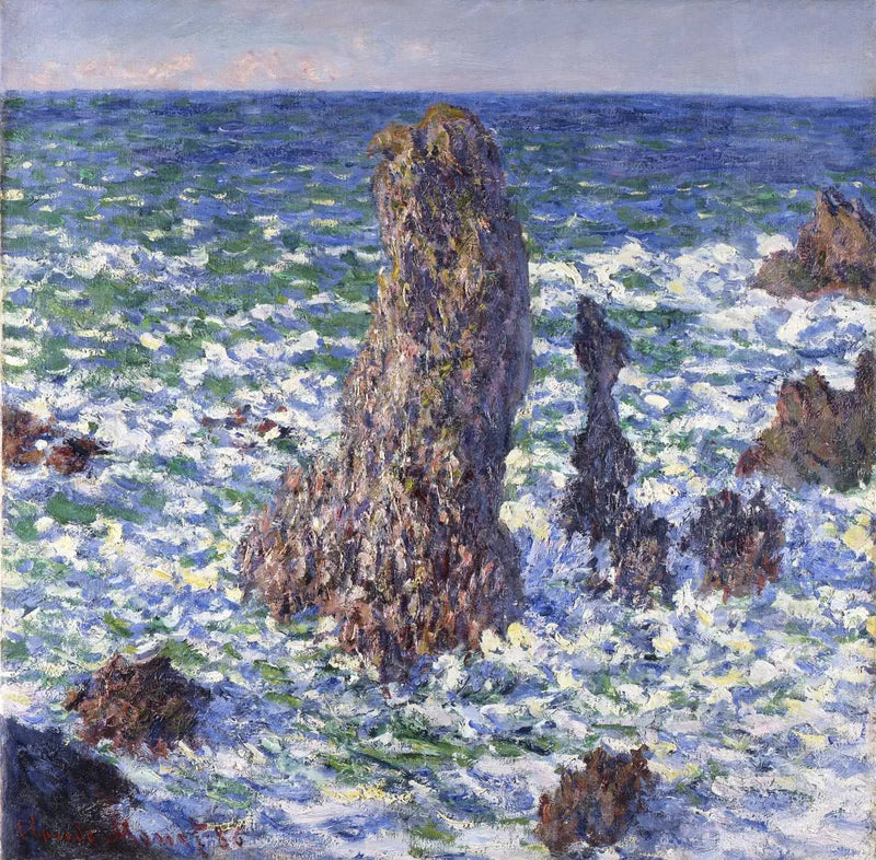 Les Pyramides de Port-Coton, effet de soleil - Claude Monet
