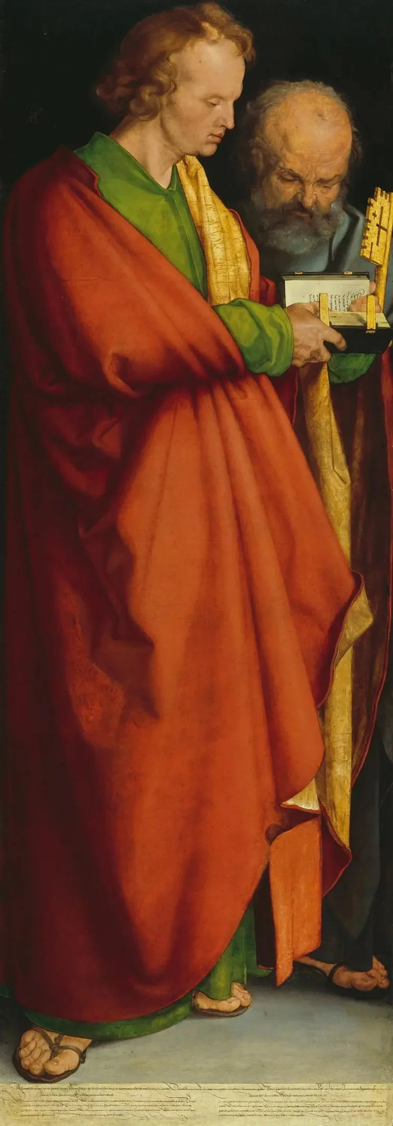 Les quatre apôtres : saints Jean et Pierre - Albrecht Dürer image 1 copie peinte à la main à l’huile