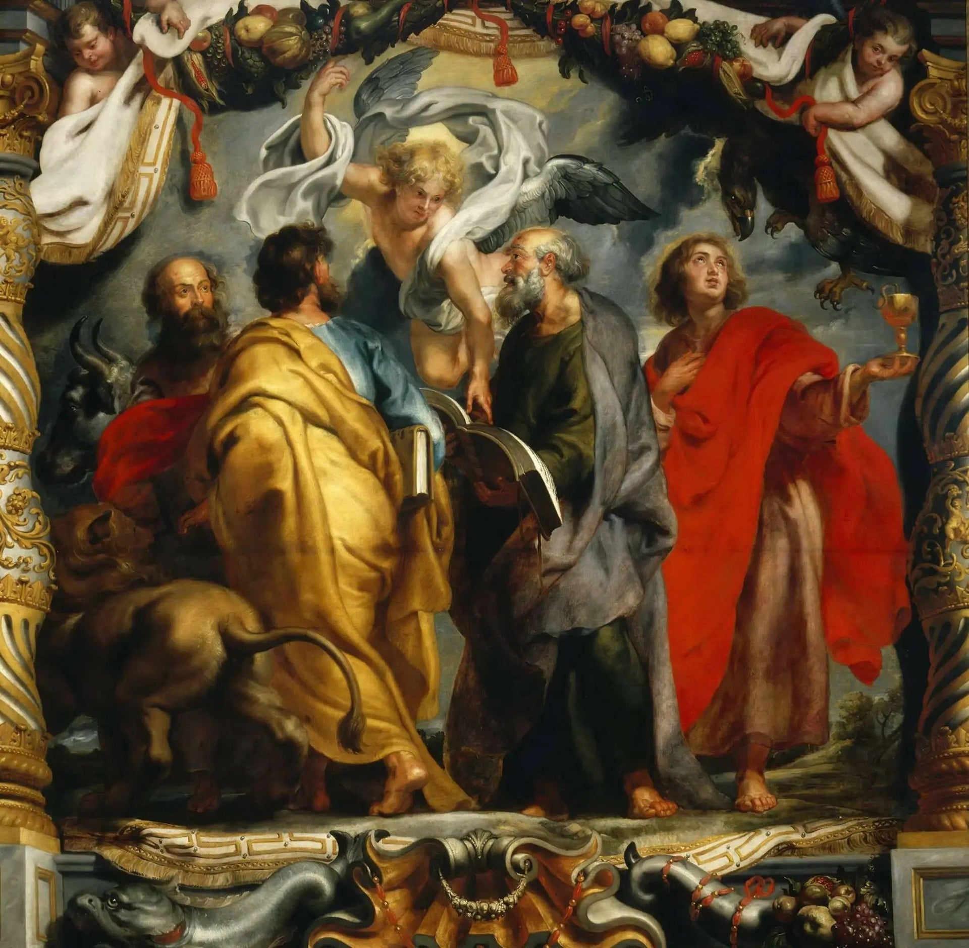 Les quatre évangélistes - Peter Paul Rubens image 1 reproduction de peinture à l’huile