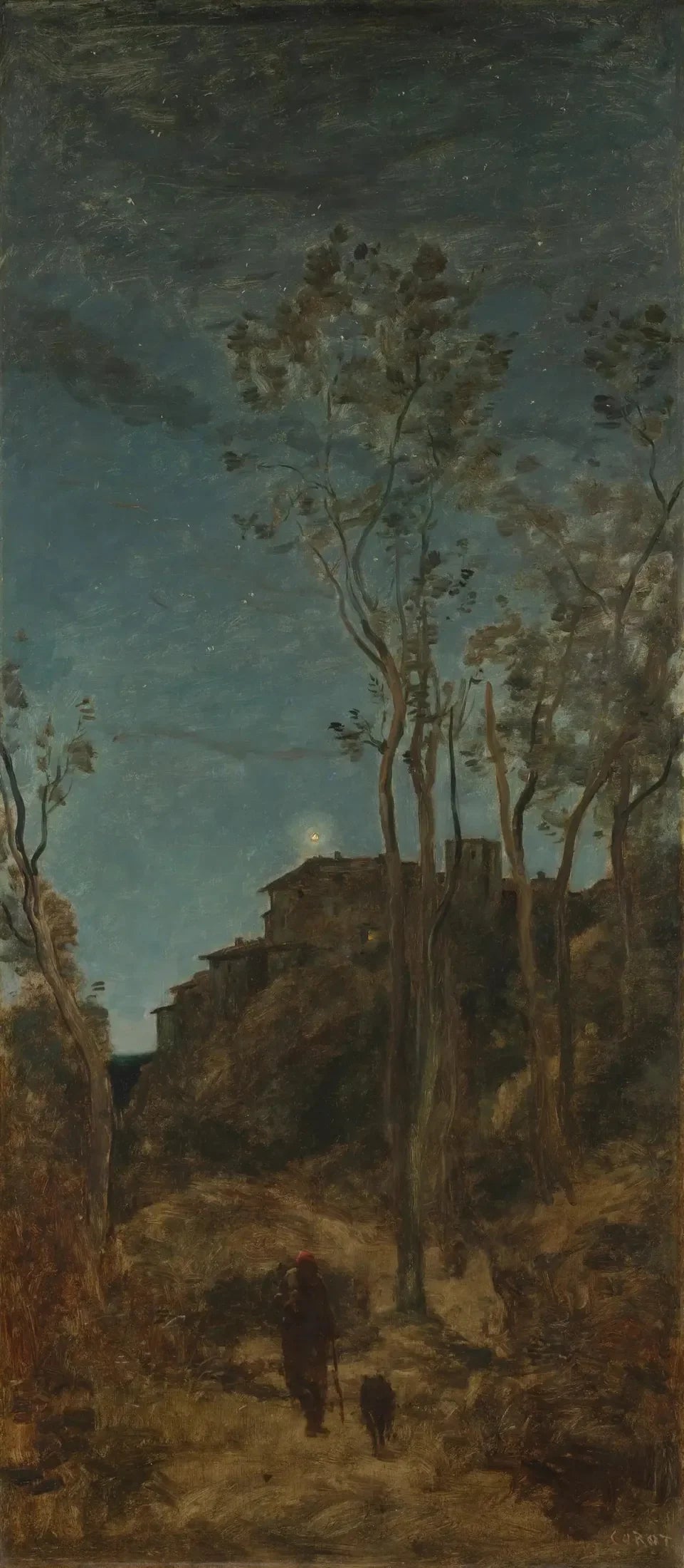 Les quatre moments du jour : la nuit - Jean-Baptiste Camille Corot image 1 reproduction réalisée par Alpha Reproduction