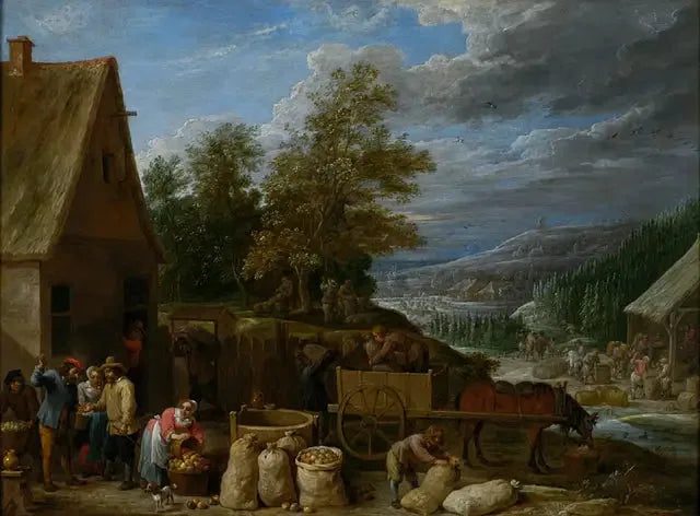 Les Quatre Saisons (Automne) - David Teniers le Jeune image 1 reproduction artisanale de tableau
