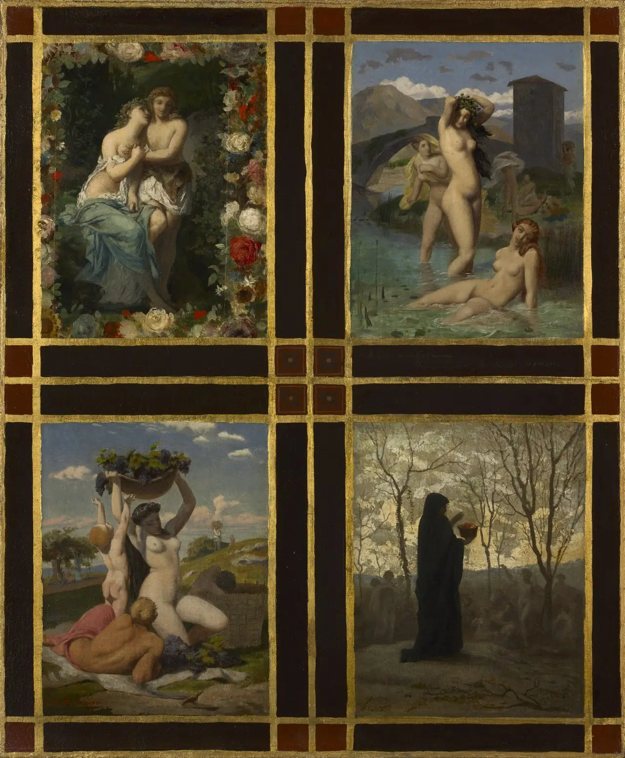 Les Quatre Saisons - Jean-Léon Gérôme image 1 copie peinte à la main à l’huile