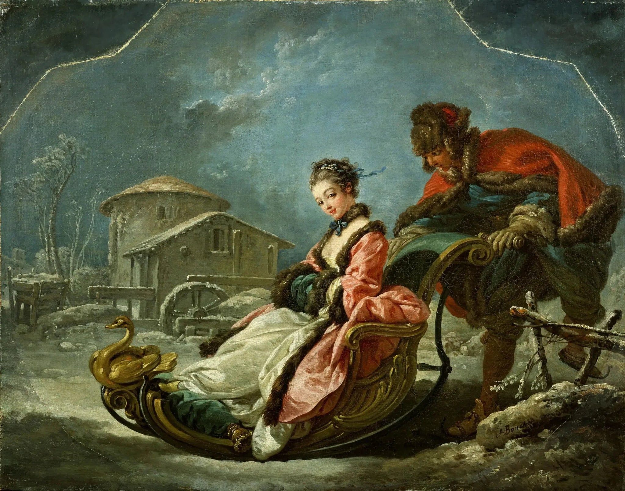 Les Quatre saisons : l'hiver - François Boucher image 1 reproduction de peinture à l’huile
