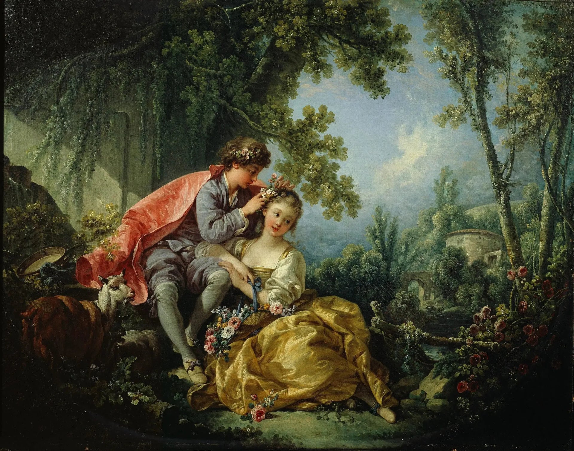 Les Quatre Saisons : Printemps - François Boucher image 1 copie peinte à la main à l’huile