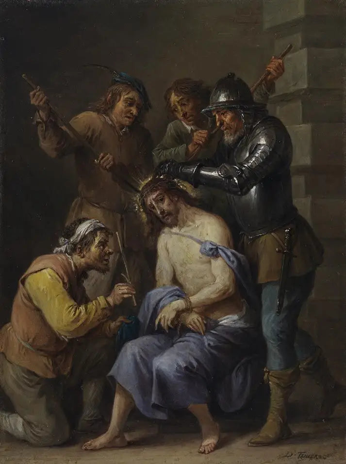 Les quinze secrets du rosaire : le couronnement d'épines du Christ - David Teniers le Jeune
