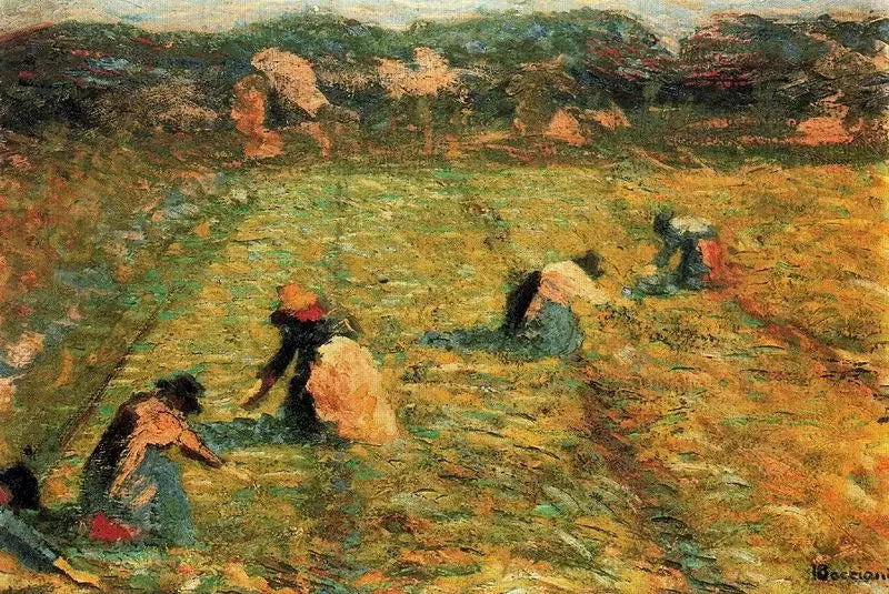 Les récolteuses de riz - Umberto Boccioni