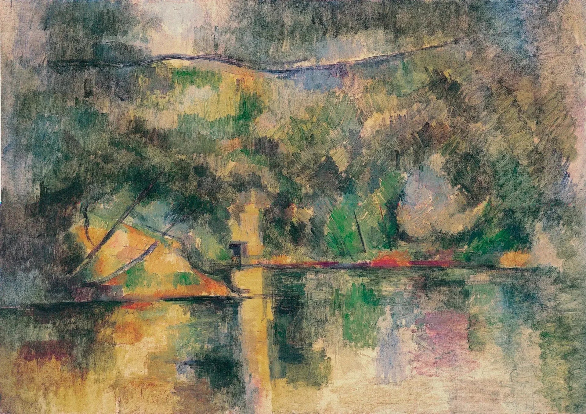 Les Reflets dans l'eau - Paul Cézanne image 1 copie de tableau peinte à la main
