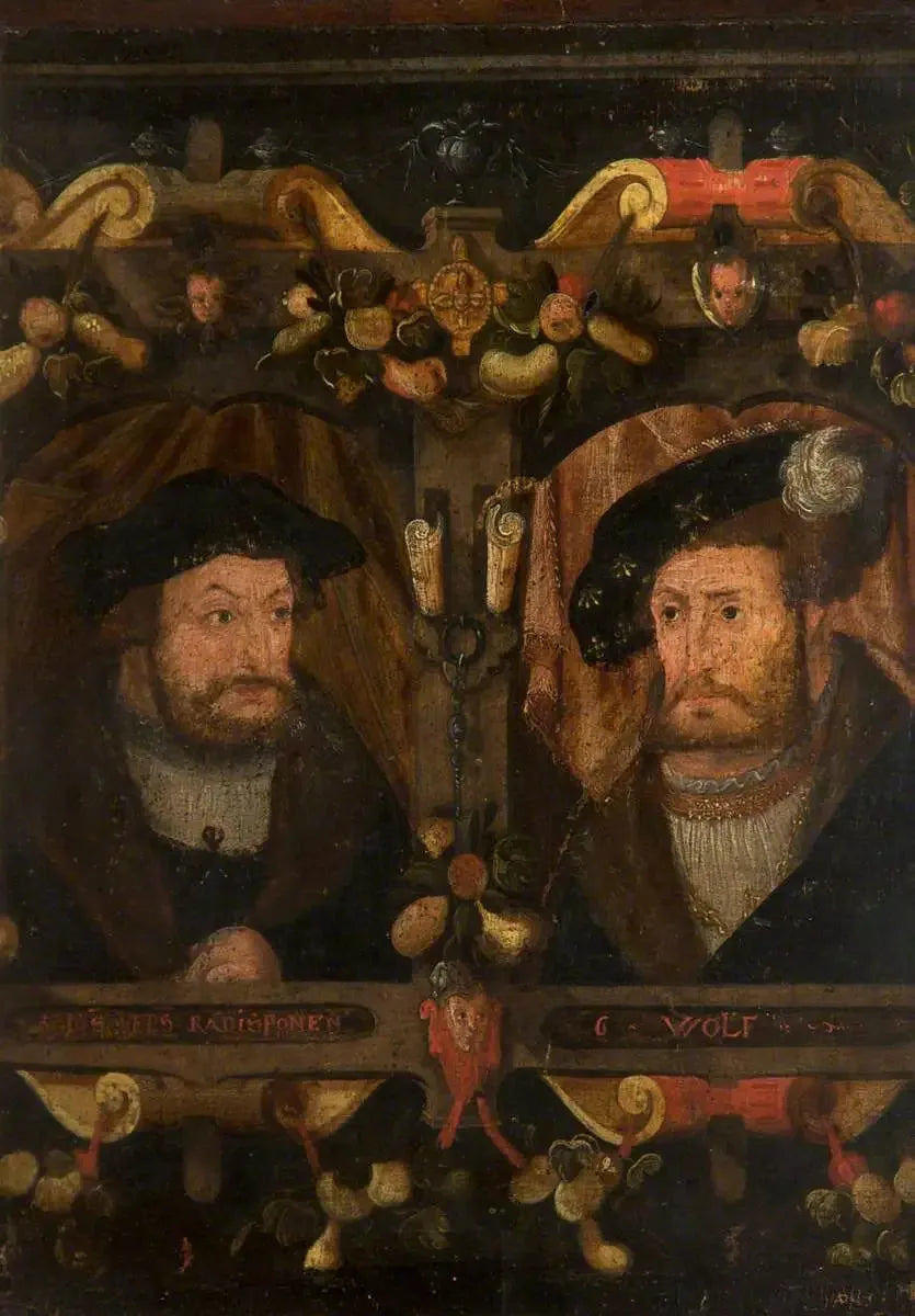 Les réformateurs Radisponen et G. Wolf (Frédéric « le Sage », 1463-1525, et Jean Ier, « le Constant », 1468-1532) - Lucas Cranach the Elder image 1 tableau peint à l’huile sur toile