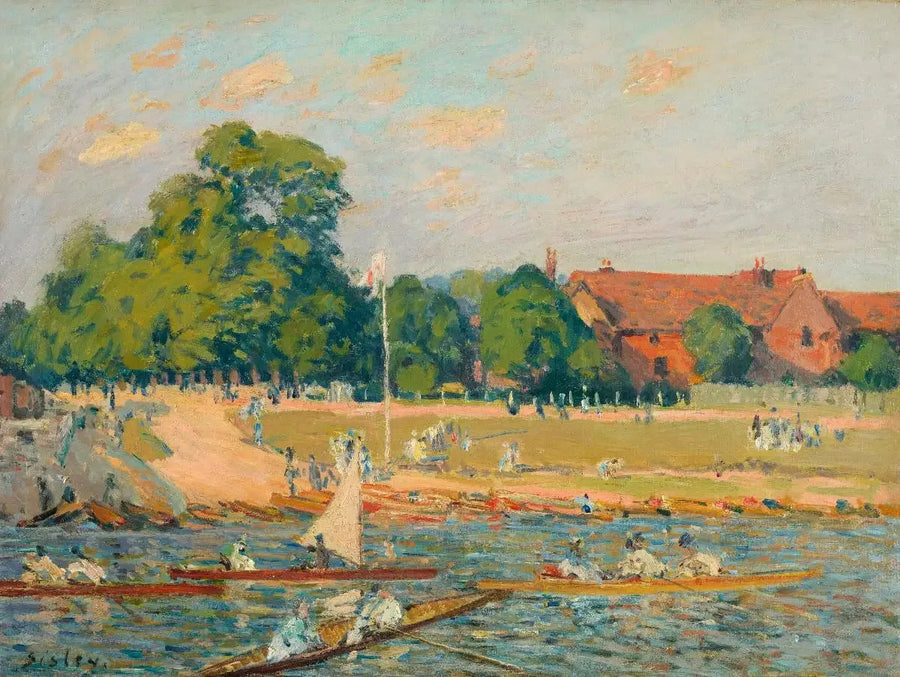 Les régates à Hampton Court - Alfred Sisley