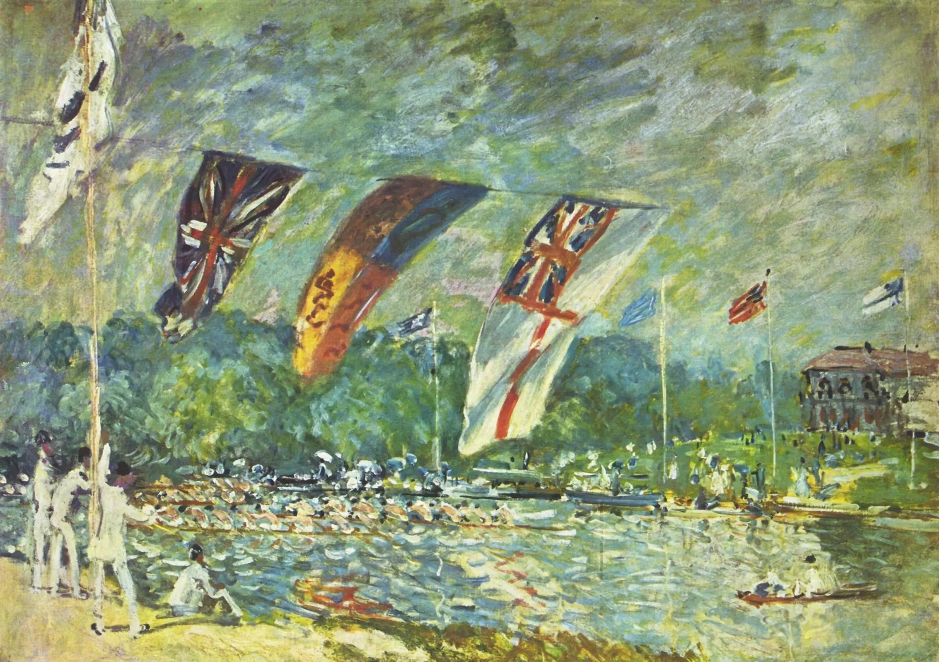 Les Régates à Molesey - Alfred Sisley image 1 reproduction de peinture à l’huile