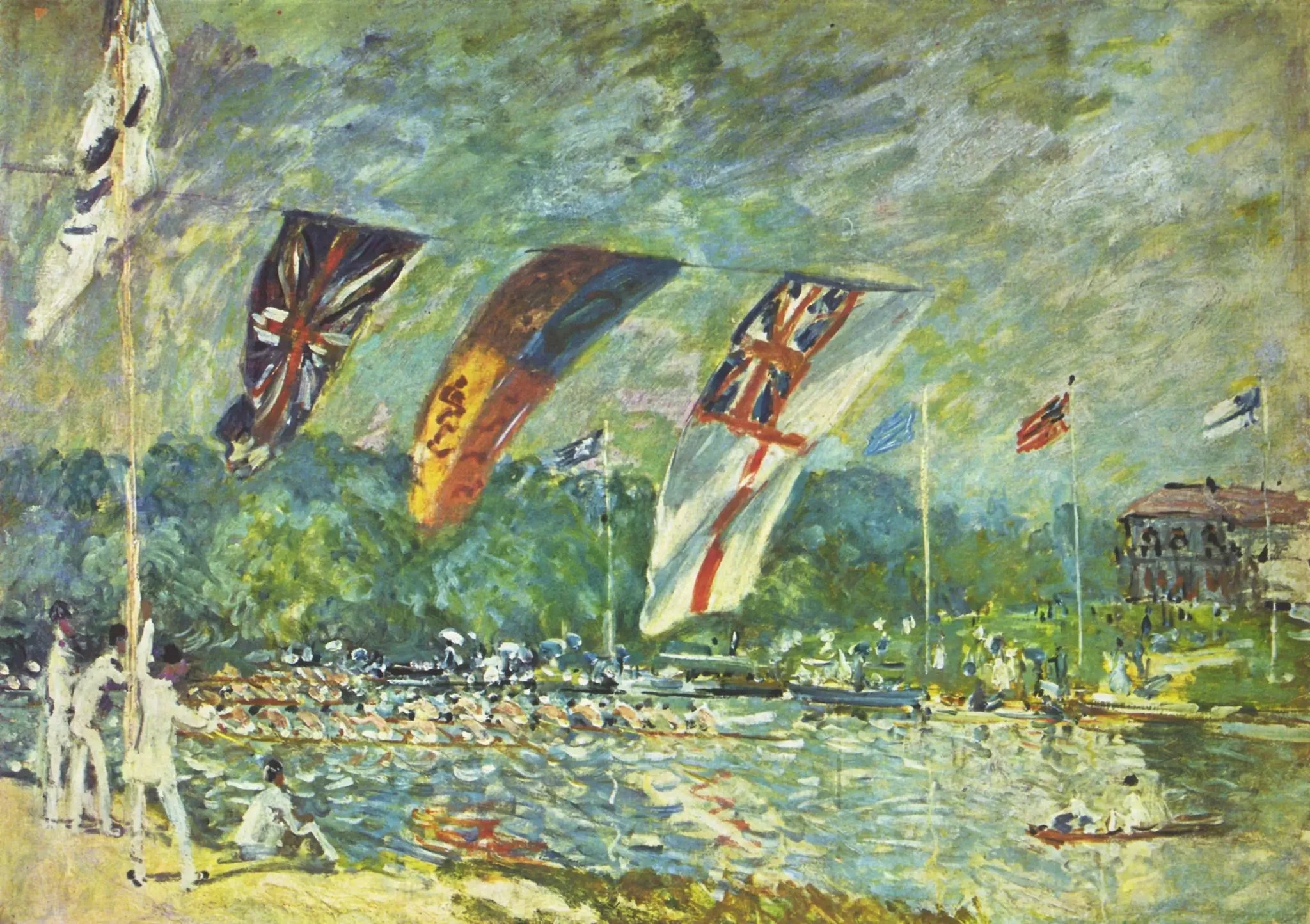 Les Régates à Molesey - Alfred Sisley image 1 reproduction de peinture à l’huile