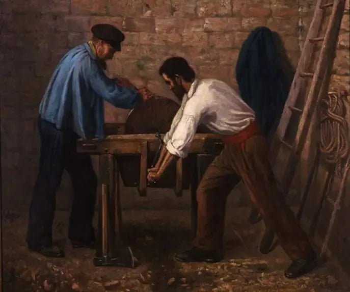 Les rémouleurs de couteaux - Gustave Courbet image 1 reproduction d’œuvre d’art à l’huile