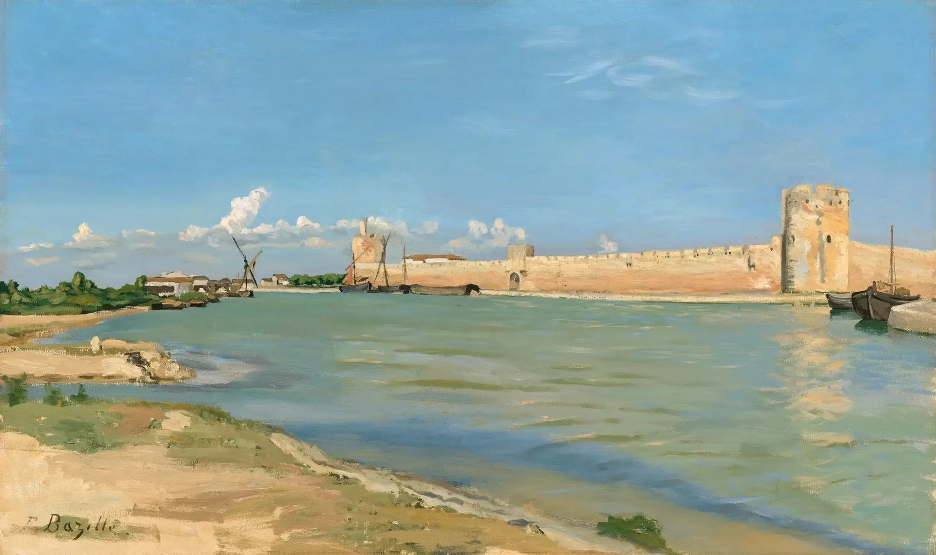 les remparts d'Aigues-Mortes - Frédéric Bazille image 1 reproduction réalisée par Alpha Reproduction