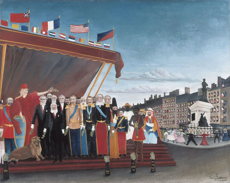 Les Représentants des puissances étrangères venant saluer la République en signe de paix - Henri Rousseau