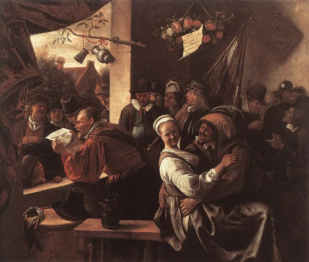 Les rhétoriciens - "In liefde vrij" - Jan Steen image 1 tableau peint à l’huile sur toile