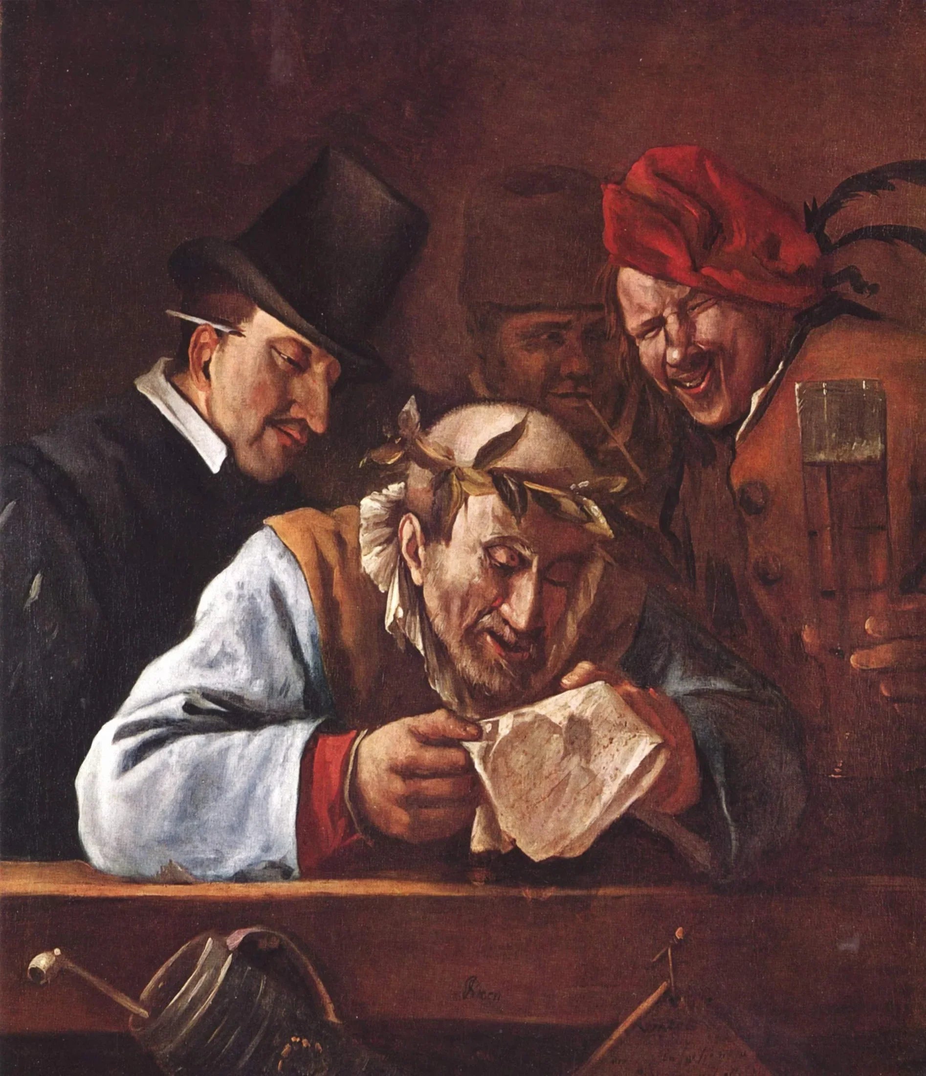 Les rhétoriciens - Jan Steen image 1 tableau peint à l’huile sur toile