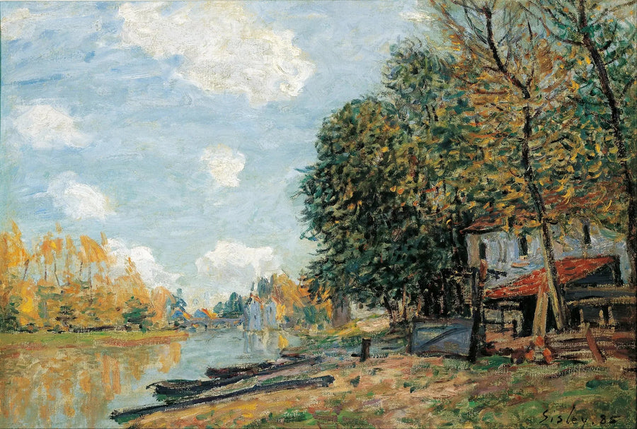 Les rives du Loing à Moret - Alfred Sisley