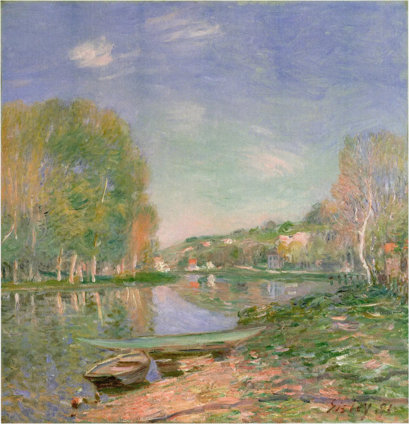 Les rives du Loing, matin - Alfred Sisley