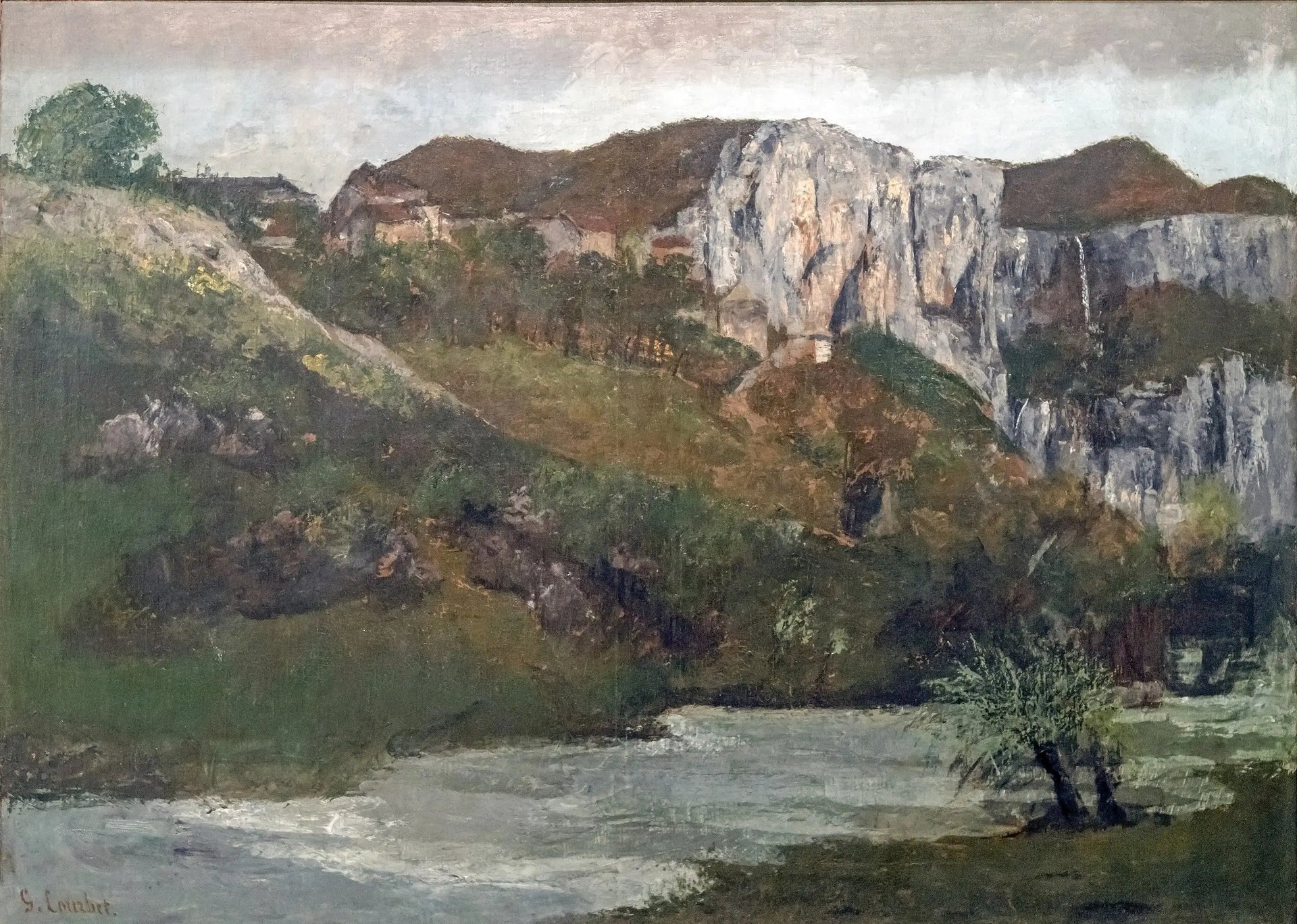 Les rochers d'Ornans - Gustave Courbet image 1 tableau peint à l’huile sur toile