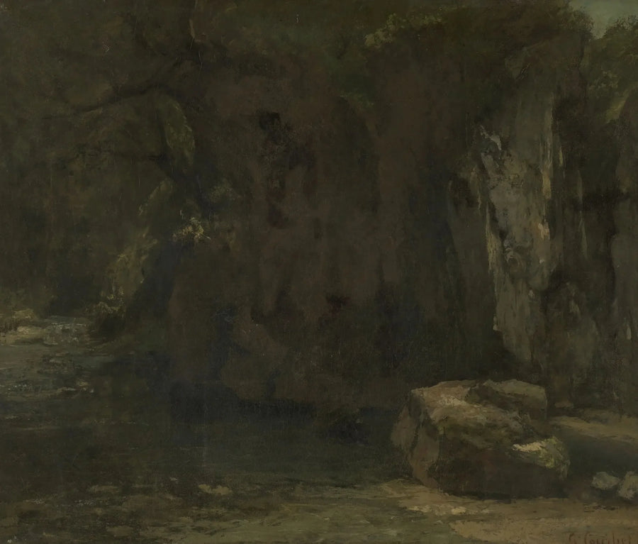 Les rochers de la Loue - Gustave Courbet