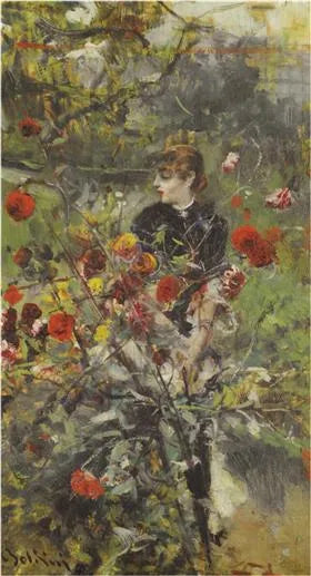 Les roses d'été - Giovanni Boldini image 1 reproduction de peinture à l’huile