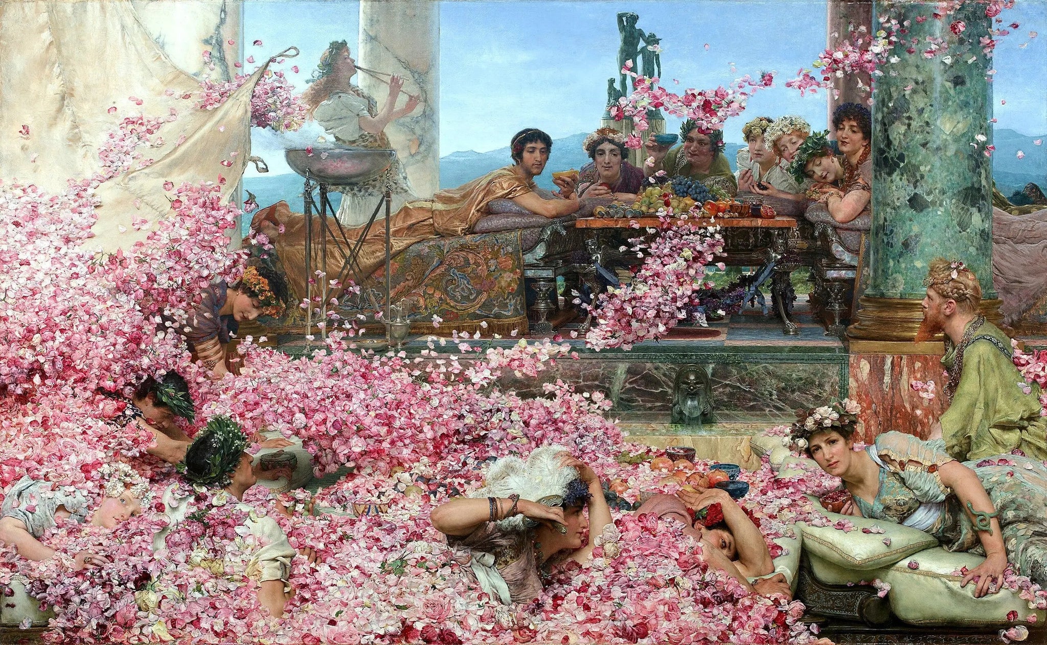 Les roses d'Héliogabale - Lawrence Alma-Tadema image 1 copie peinte à la main à l’huile